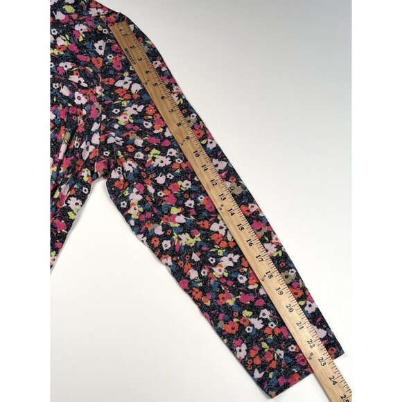 LANE BRYANT Womens Plus 18/20 Neon Floral Gathered Waist Lightweight SWEATER EUC - Picture 5 of 6